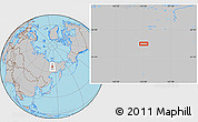 Gray Location Map of the area around 66° 16' 20" N, 143° 43' 29" E