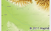 Physical Map of the area around 66° 16' 20" N, 143° 43' 29" E