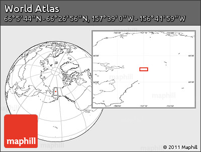 Blank Location Map of the Area around 66°&nbsp;16'&nbsp;20"&nbsp;N,&nbsp;157°&nbsp;10'&nbsp;30"&nbsp;W