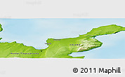 Physical Panoramic Map of the area around 66° 16' 20" N, 15° 13' 29" W