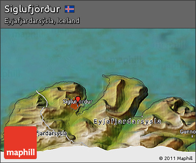 Satellite 3D Map of Siglufjörður