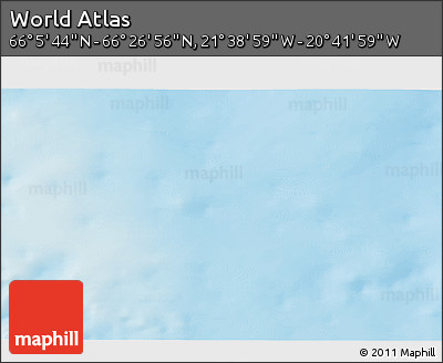 Shaded Relief 3D Map of the Area around 66° 16' 20" N, 21° 10' 29" W