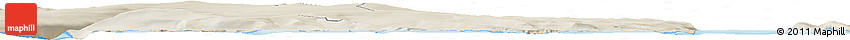 Shaded Relief Horizon Map of the Area around 66° 16' 20" N, 22° 1' 29" W