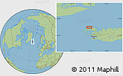 Savanna Style Location Map of the area around 66° 16' 20" N, 22° 52' 30" W