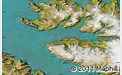 Satellite Map of the area around 66° 16' 20" N, 22° 52' 30" W