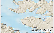 Shaded Relief Map of the area around 66° 16' 20" N, 22° 52' 30" W