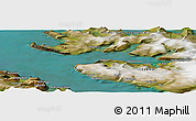 Satellite Panoramic Map of Hnífsdalur