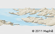 Shaded Relief Panoramic Map of Hnífsdalur