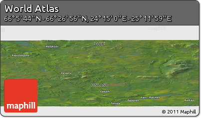 Satellite Panoramic Map of the Area around 66° 16' 20" N, 24° 43' 30" E