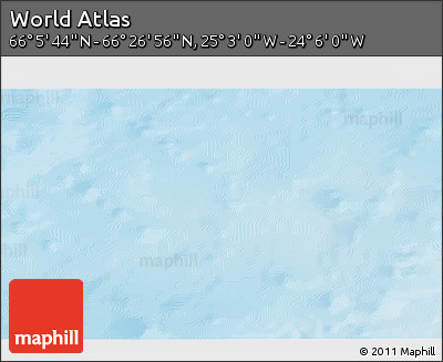 Physical 3D Map of the Area around 66° 16' 20" N, 24° 34' 30" W