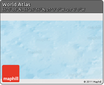 Physical 3D Map of the Area around 66° 16' 20" N, 24° 34' 30" W
