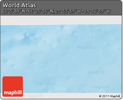 Physical 3D Map of the Area around 66° 16' 20" N, 25° 25' 29" W