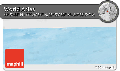 Physical Panoramic Map of the Area around 66° 16' 20" N, 25° 25' 29" W