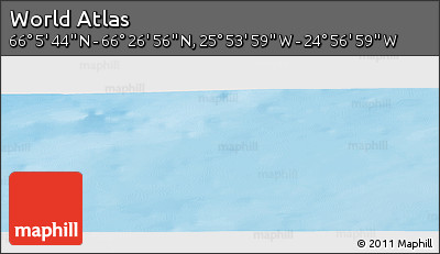 Physical Panoramic Map of the Area around 66° 16' 20" N, 25° 25' 29" W