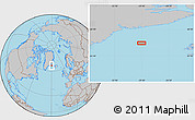 Gray Location Map of the area around 66° 16' 20" N, 29° 40' 29" W