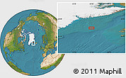 Satellite Location Map of the area around 66° 16' 20" N, 29° 40' 29" W