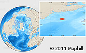 Shaded Relief Location Map of the area around 66° 16' 20" N, 29° 40' 29" W