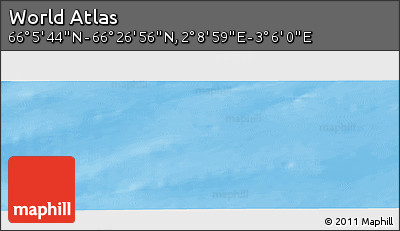 Physical Panoramic Map of the Area around 66° 16' 20" N, 2° 37' 30" E