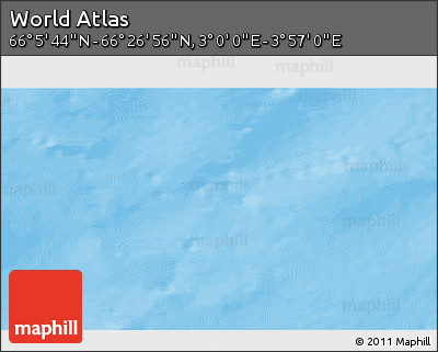 Physical 3D Map of the Area around 66° 16' 20" N, 3° 28' 30" E