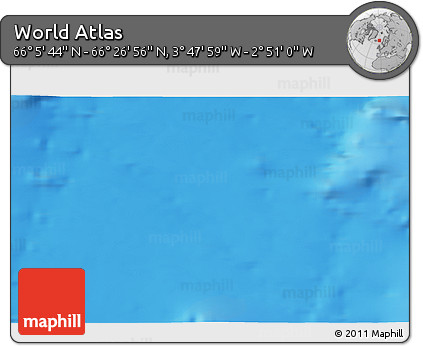 Physical 3D Map of the Area around 66° 16' 20" N, 3° 19' 30" W