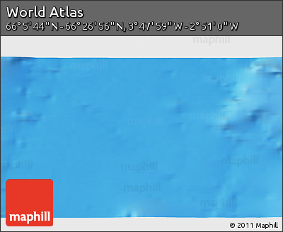 Physical 3D Map of the Area around 66° 16' 20" N, 3° 19' 30" W