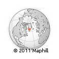 Outline Map of the Area around 66° 16' 20" N, 44° 58' 30" W, rectangular outline
