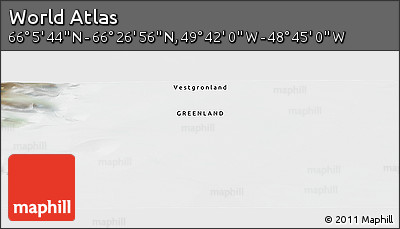 Satellite Panoramic Map of the Area around 66° 16' 20" N, 49° 13' 30" W