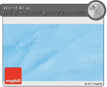 Physical 3D Map of the Area around 66° 16' 20" N, 4° 19' 30" E