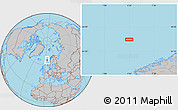 Gray Location Map of the area around 66° 16' 20" N, 4° 19' 30" E