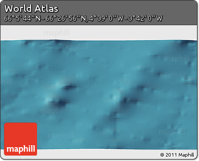 Satellite 3D Map of the Area around 66° 16' 20" N, 4° 10' 30" W