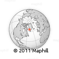 Outline Map of the Area around 66° 16' 20" N, 50° 4' 30" W, rectangular outline