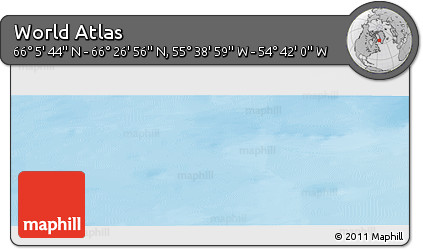 Physical Panoramic Map of the Area around 66° 16' 20" N, 55° 10' 29" W