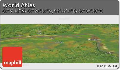 Satellite Panoramic Map of the Area around 66° 16' 20" N, 56° 10' 29" E