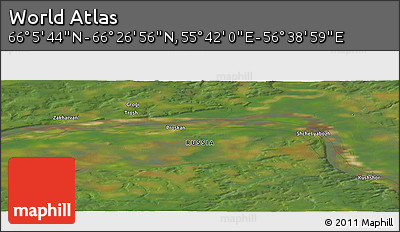 Satellite Panoramic Map of the Area around 66° 16' 20" N, 56° 10' 29" E