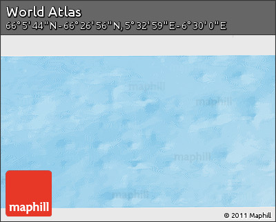 Physical 3D Map of the Area around 66° 16' 20" N, 6° 1' 30" E