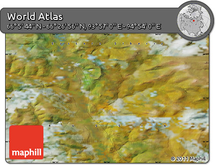 Satellite Map of the Area around 66° 16' 20" N, 94° 25' 30" E