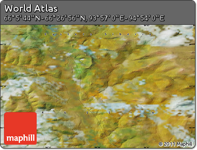 Satellite Map of the Area around 66° 16' 20" N, 94° 25' 30" E