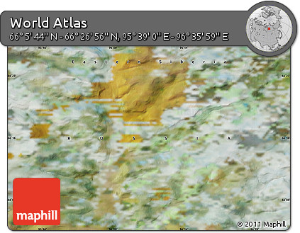 Satellite Map of the Area around 66° 16' 20" N, 96° 7' 30" E