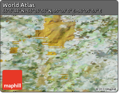 Satellite Map of the Area around 66° 16' 20" N, 96° 7' 30" E