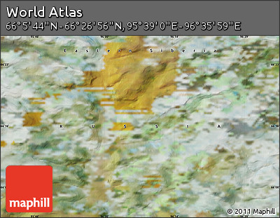 Satellite Map of the Area around 66° 16' 20" N, 96° 7' 30" E