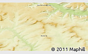 Physical 3D Map of the area around 66° 16' 20" N, 98° 40' 30" E