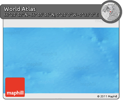Physical 3D Map of the Area around 66° 35' 14" N, 0° 4' 30" E