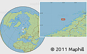 Savanna Style Location Map of the area around 66° 35' 14" N, 10° 16' 30" E