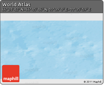 Physical 3D Map of the Area around 66° 35' 14" N, 11° 7' 30" E