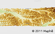 Physical Panoramic Map of the area around 66° 35' 14" N, 126° 43' 29" E