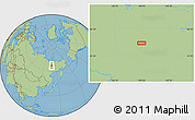 Savanna Style Location Map of the area around 66° 35' 14" N, 139° 28' 29" E