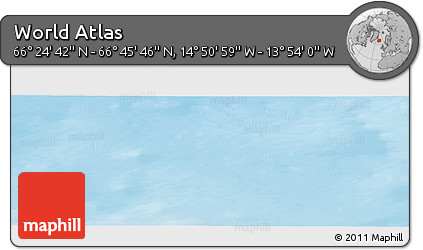 Physical Panoramic Map of the Area around 66° 35' 14" N, 14° 22' 30" W