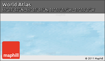 Physical Panoramic Map of the Area around 66° 35' 14" N, 14° 22' 30" W