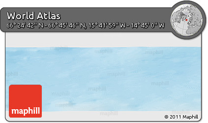 Physical Panoramic Map of the Area around 66° 35' 14" N, 15° 13' 29" W