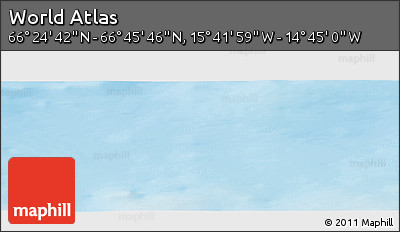 Physical Panoramic Map of the Area around 66° 35' 14" N, 15° 13' 29" W